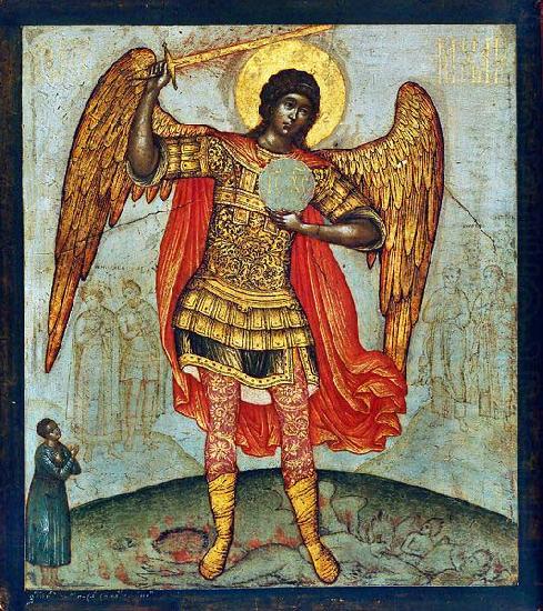 Archangel Michael Trampling the Devil Underfoot., Simon Ushakov